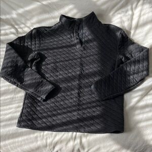 Sonoma Charcoal Heathered Quarter-button Top